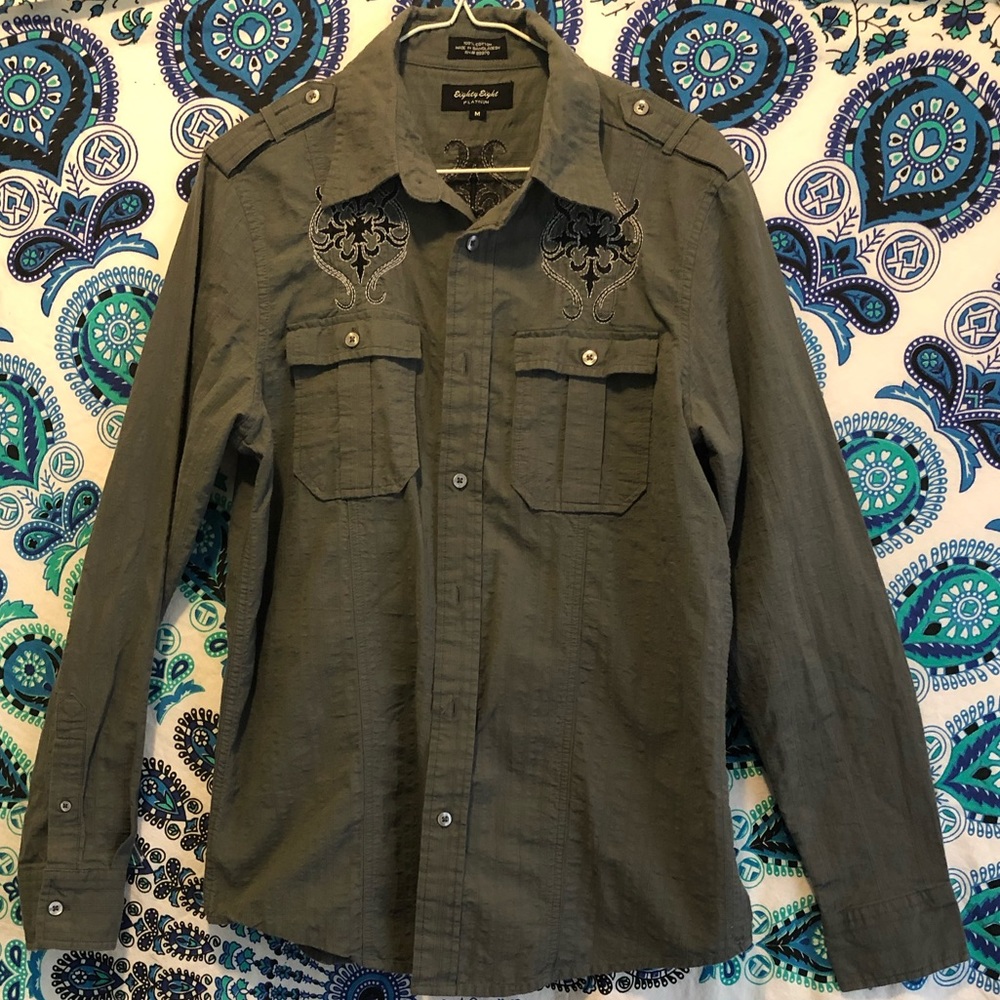 Men’s button down.